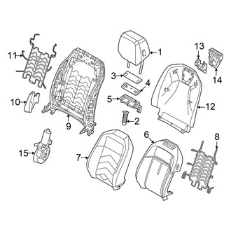 BMW OE - Seats & Tracks - Passenger Seat Components (Seat Back, Components, W/O Luxury Package)