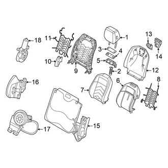 BMW OE - Seats & Tracks - Passenger Seat Components (Seat Back, Components, With Luxury Package)