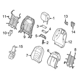BMW OE - Seats & Tracks - Driver Seat Components (Seat Back, Components, W/O Luxury Package)