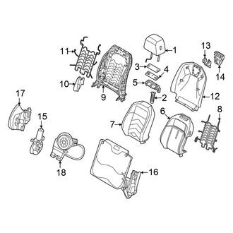 BMW OE - Seats & Tracks - Driver Seat Components (Seat Back, Components, With Luxury Package)