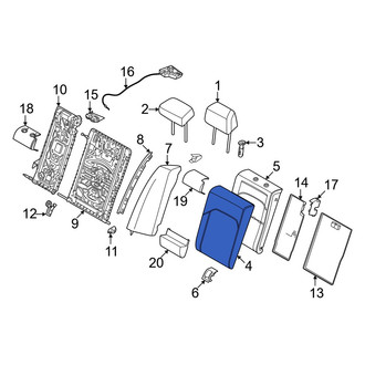 BMW OE - Rear Right Seat Back Cushion Cover