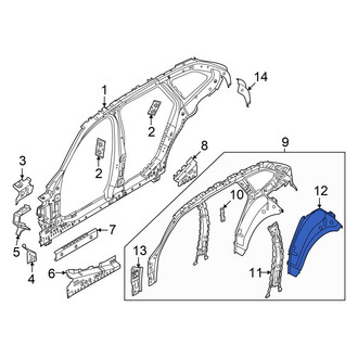 BMW OE - Rear Right Outer Wheel Housing Side Panel
