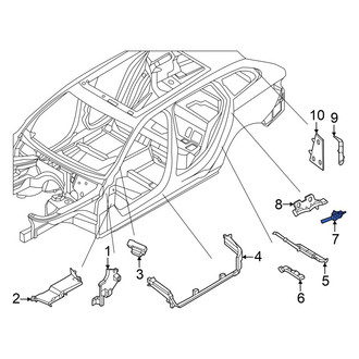 BMW OE - Outer Body C-Pillar Baffle Plate