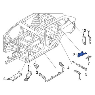 BMW OE - Left Inner Body C-Pillar Baffle Plate