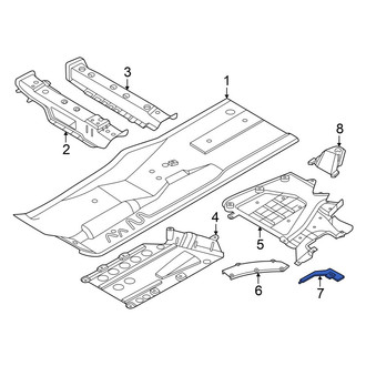 BMW OE - Left Floor Pan Splash Shield Brace