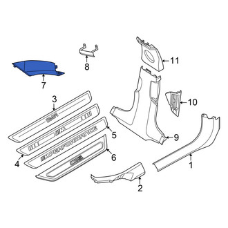 BMW OE - Left Body A-Pillar Trim Panel