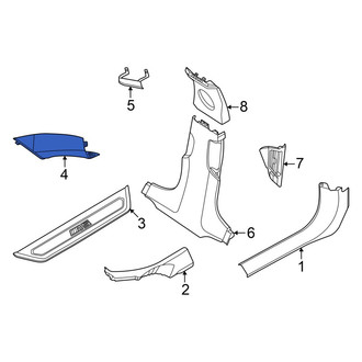 BMW OE - Right Body A-Pillar Trim Panel