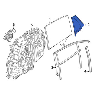 BMW OE - Rear Left Vent Window Assembly