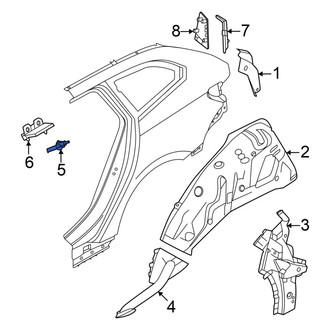 BMW OE - Outer Body C-Pillar Baffle Plate
