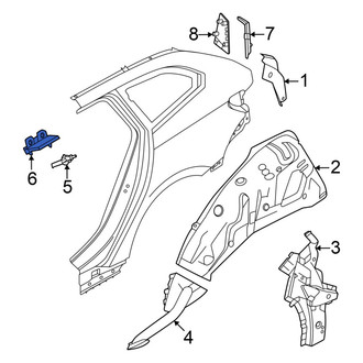 BMW OE - Left Inner Body C-Pillar Baffle Plate
