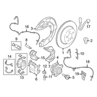 BMW OE - Rear Suspension - Brake Components (W/O M Sport Package)