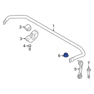 BMW OE - Upper Suspension Stabilizer Bar Link Nut