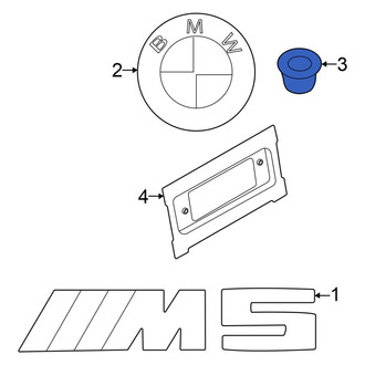 BMW OE - Hatch Emblem Grommet
