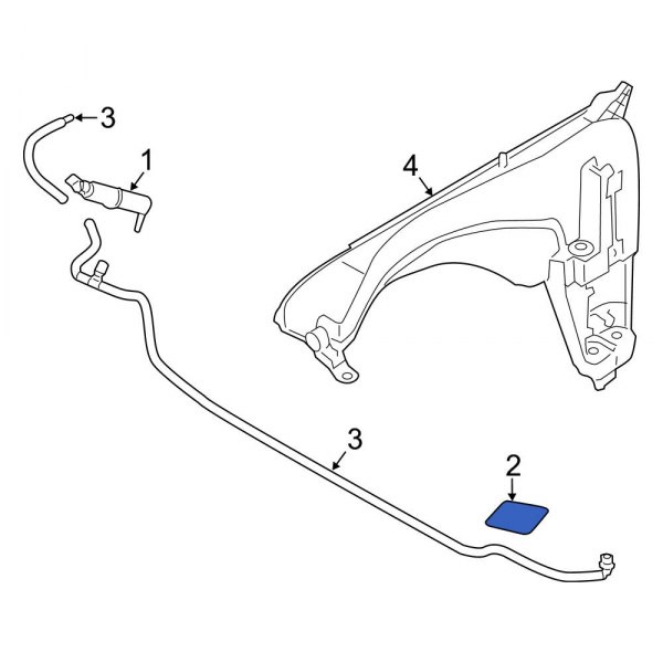 Headlight Washer Cover