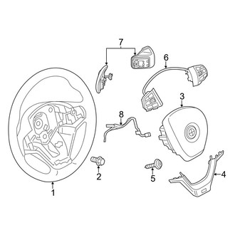 BMW OE - Steering Wheel & Trim (With M Sport Package, With Paddle Shifters), (xDrive28i / xDrive35i)