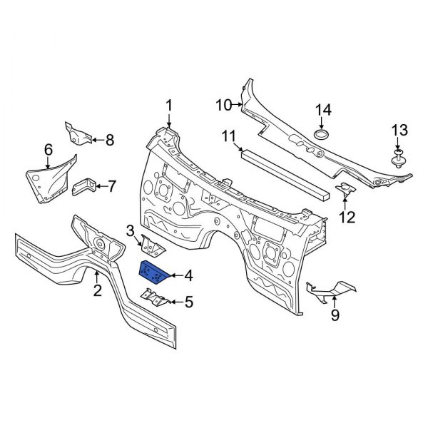 Cowl Crossmember Bracket