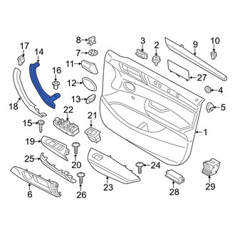 BMW OE - Front Right Interior Door Pull Handle