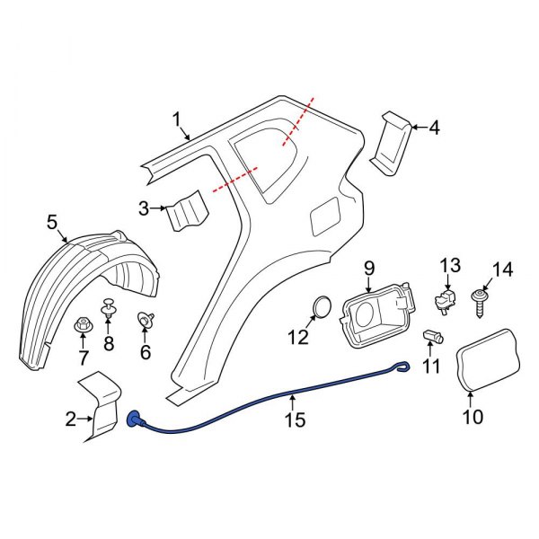 Fuel Filler Door Release Cable