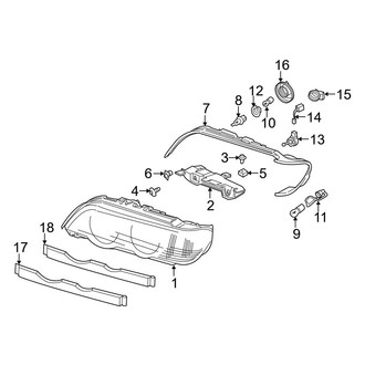 BMW OE - Front Lamps - Headlamp Components (W/O Xenon)
