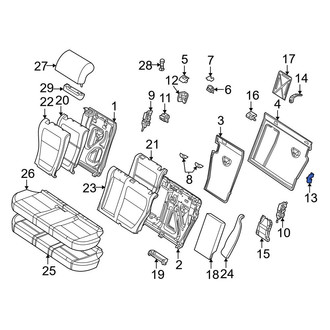 BMW OE - Rear Left Seat Latch Cover