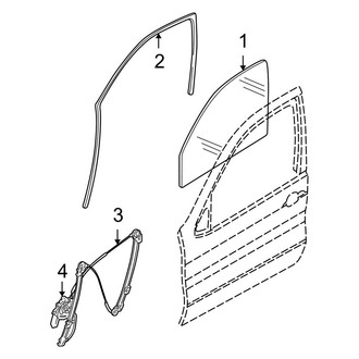 BMW OE - Front Door - Glass & Hardware (3.0i / 4.4i / 4.6is)