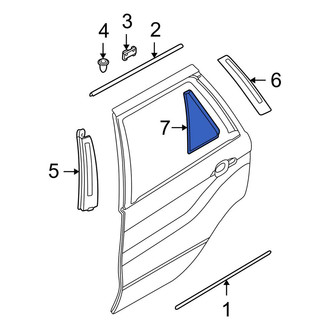 BMW OE - Rear Left Door Window Frame