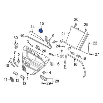BMW OE - Rear Inner Door Interior Trim Panel Retainer