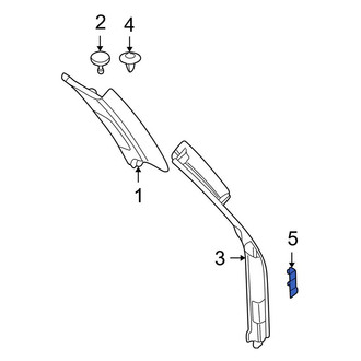 BMW OE - Left Body D-Pillar Trim Panel Cap