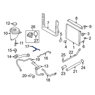 BMW OE - Upper Engine Coolant Overflow Hose
