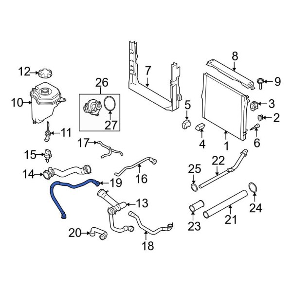 Engine Coolant Overflow Hose