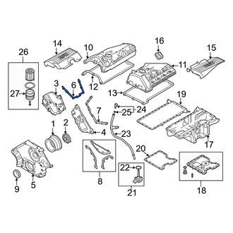 BMW OE - Right Engine Timing Cover Gasket