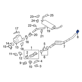 BMW OE - Front Exhaust Muffler Clamp