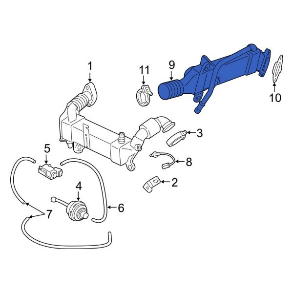 BMW OE 11718576450 Exhaust Gas Recirculation (EGR) Cooler