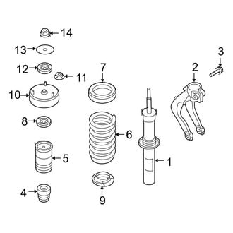 BMW OE - Front Suspension - Struts & Components (W/O Leveling Device), (3.0si / 4.8i)