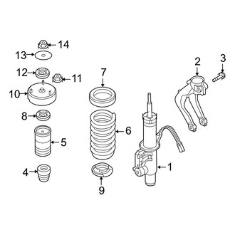 BMW OE - Front Suspension - Struts & Components (With Leveling Device), (3.0si / 4.8i)