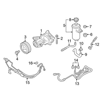BMW OE - Steering Gear & Linkage - Pump & Hoses (W/O Adaptive Drive), (3.0L Gas)