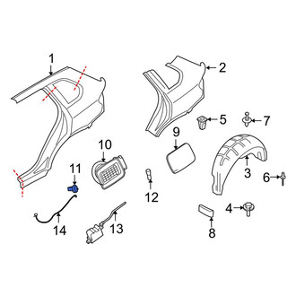 BMW OE - Fuel Door Bumper