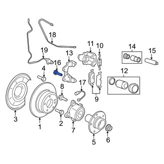 BMW OE - Disc Brake Caliper Anchor Plate Bolt