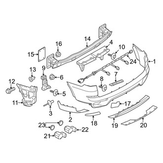 BMW OE - Rear Bumper - Bumper & Components (W/O M Package)