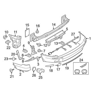 BMW OE - Rear Bumper - Bumper & Components (With M Package), (xDrive35d / xDrive35i / xDrive50i)