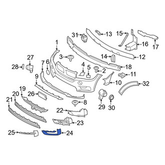 BMW OE - Front Right Bumper Cover Spacer Panel