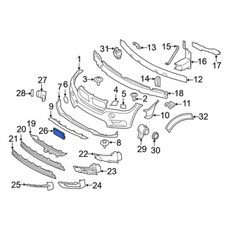 BMW OE - Front License Plate Bracket