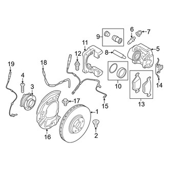 BMW OE - Front Suspension - Brake Components (W/O Performance Brakes), (sDrive35i)