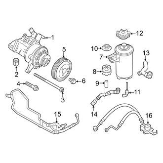 BMW OE - Steering Gear & Linkage - Pump & Hoses (Hydraulic, W/O Adaptive Drive), (3.0L Diesel)