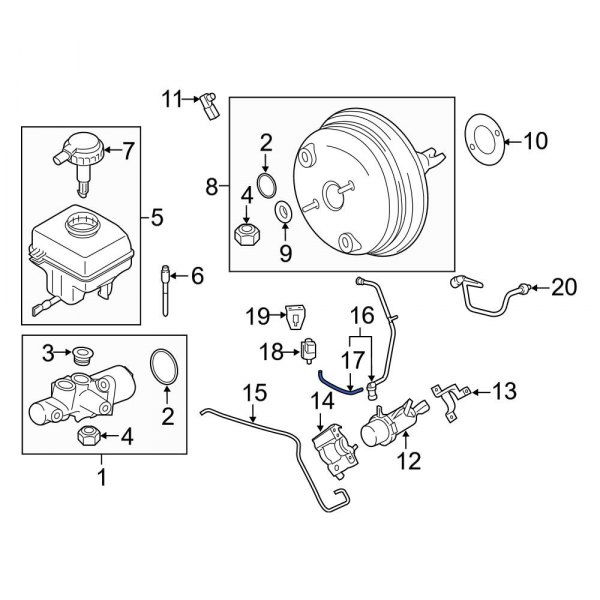 BMW OE 11657803732 Brake Vacuum Hose Connector