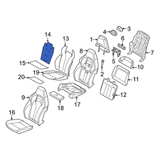 BMW OE - Front Upper Seat Lumbar Support Cushion