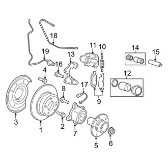 BMW OE - Rear Suspension - Brake Components (W/O Performance Brakes)