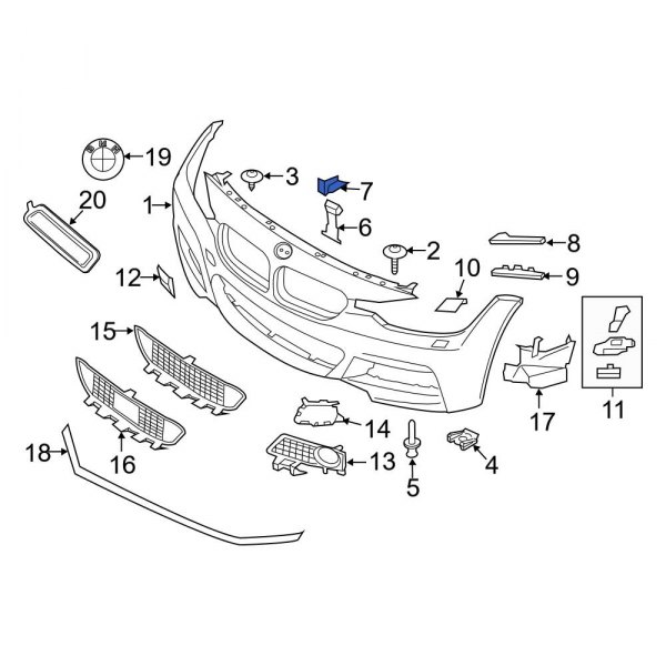 Bumper Cover Support Rail