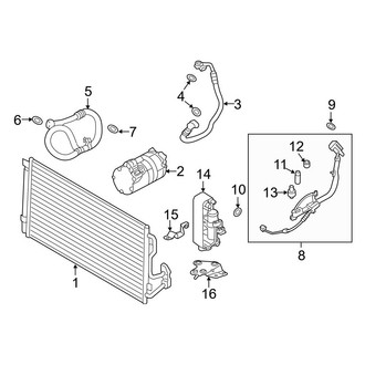BMW OE - Air Conditioner & Heater - Condenser, Compressor & Lines