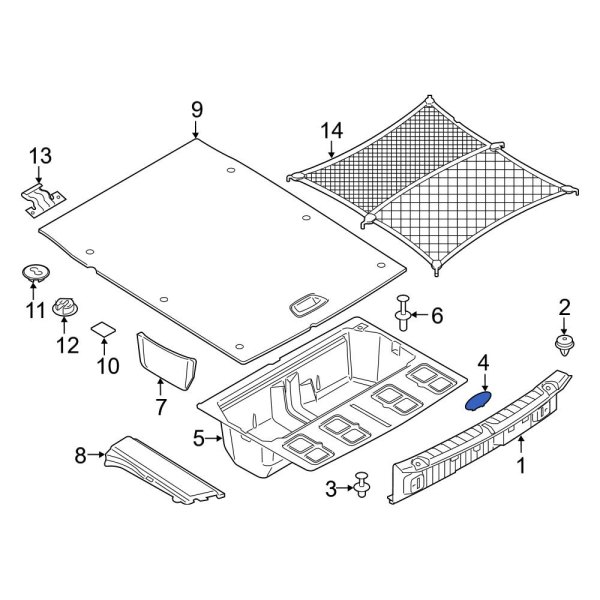 Liftgate Trim Scuff Plate Cap